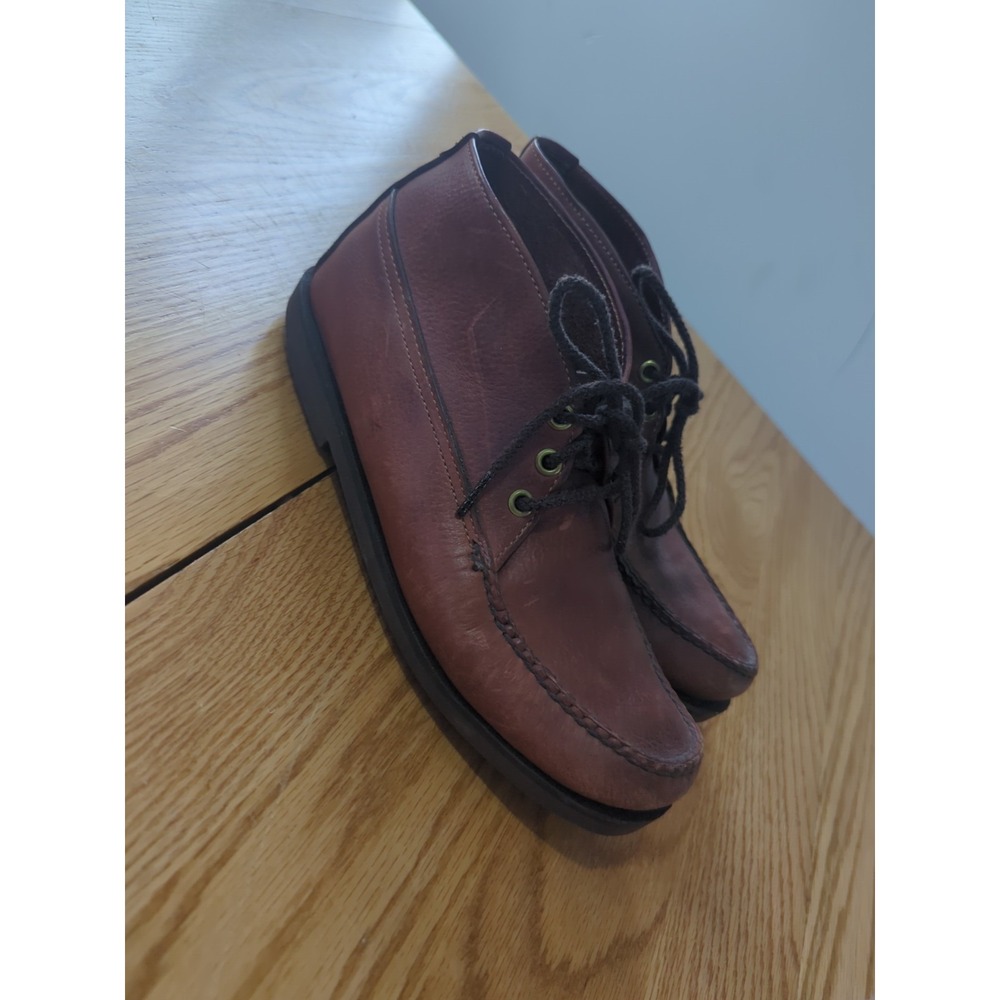 Gokey Company Sporting Chukka Ankle Leather Boots Moccasins Brown Mens 7.5 D